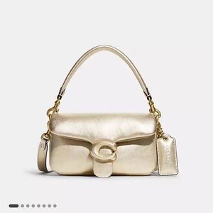 Coach Pillow Tabby 18 soft metallic gold